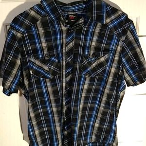 Vintage no fear short sleeve button up shirt